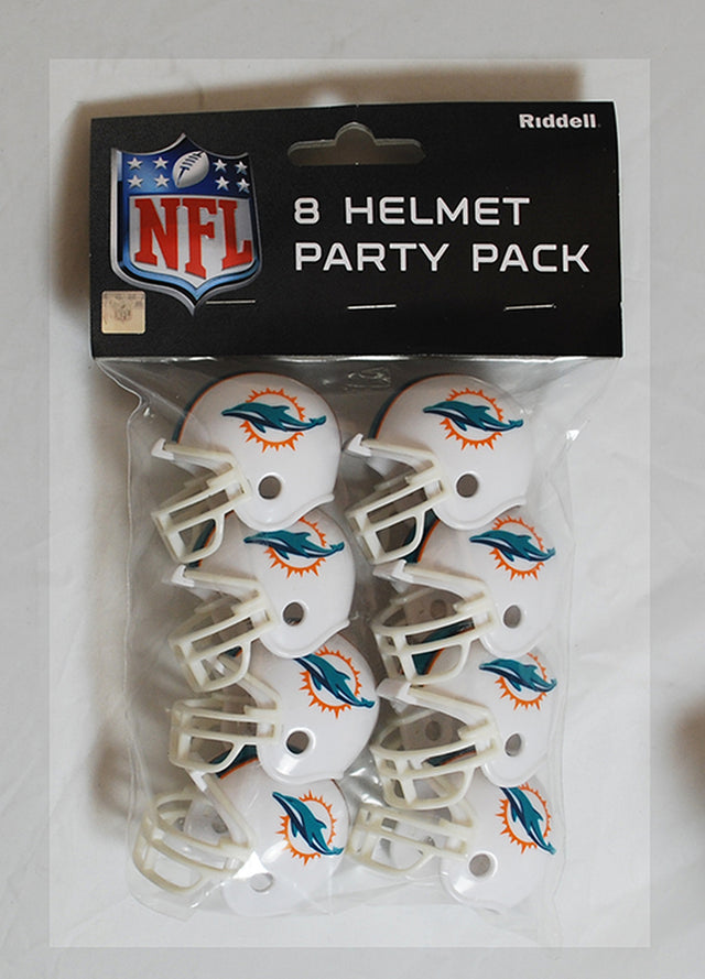 Paquete de fiesta con cascos del equipo de los Miami Dolphins