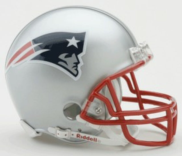 Réplica de casco en miniatura de los New England Patriots con máscara facial Z2B