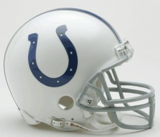 Réplica de casco en miniatura de los Indianapolis Colts con máscara facial Z2B, años 2004 a 2019