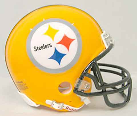 ~Pittsburgh Steelers 75th Anniversary Throwback Replica Mini Helmet w/ Z2B Face Mask~ backorder