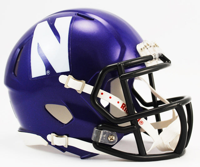 Northwestern Wildcats Helmet Riddell Replica Mini Speed Style