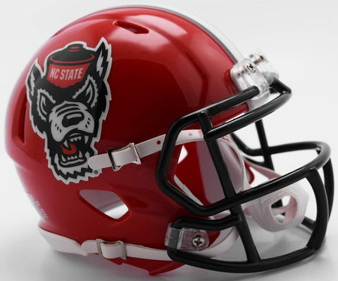 North Carolina State Wolfpack Helmet Riddell Replica Mini Speed Style Red Tuffy Design - Special Order