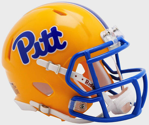 Pittsburgh Panthers Helmet Riddell Replica Mini Speed Style Gold
