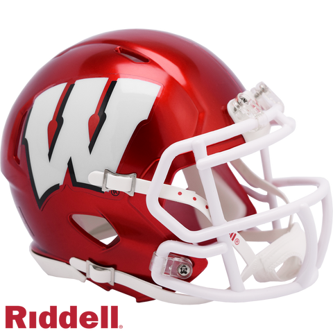Wisconsin Badgers Helmet Riddell Replica Mini Speed Style FLASH Alternate