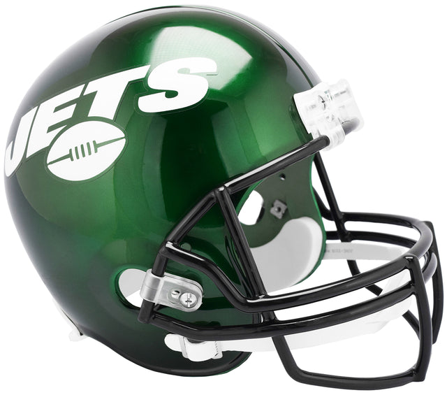 Réplica de casco Riddell de los New York Jets en tamaño completo, estilo VSR4 2019