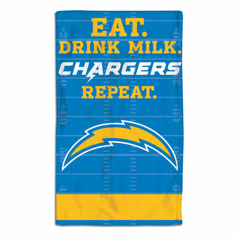 Los Angeles Chargers Baby Burp Cloth 10x17