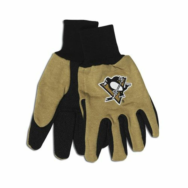 Guantes de los Pittsburgh Penguins en dos tonos, talla para adultos