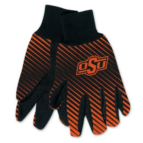 ~Oklahoma State Cowboys Gloves Two Tone Style Adult Size - Special Order~ backorder