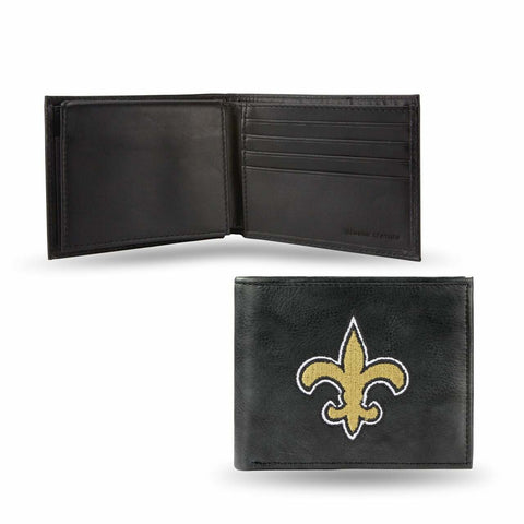 ~New Orleans Saints Wallet Billfold Leather Embroidered Black - Special Order~ backorder