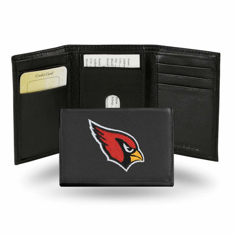 Arizona Cardinals Wallet Trifold Leather Embroidered